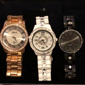 Very stylish watches with bling